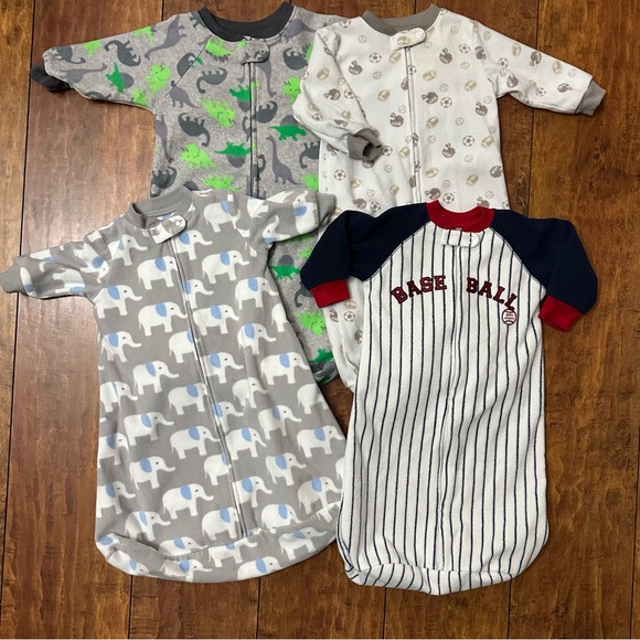 Infant baby sleep Sack bundle baseball sports dinosaur and elephant designs